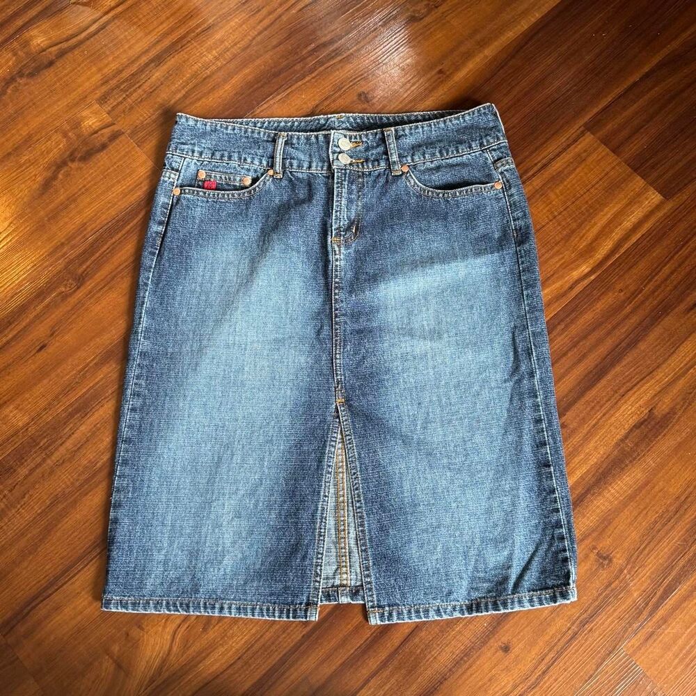 American-vintage Women's Blue and Navy Skirt